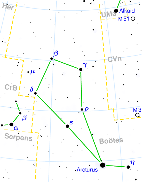 One star: Arcturus - alpha Bootes Накшатра Swati